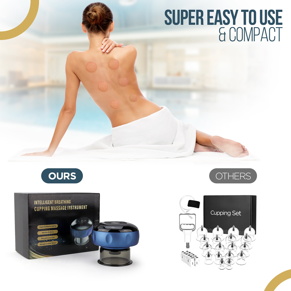 eXuby Smart & Therapeutic Cupping Massager - Relieves Pain so You Can Relax, Feel Calmer & Happier - Super Easy to Use