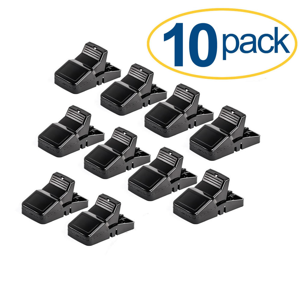 eXuby Large Powerful Rat Traps - 10 Pack - Kills Instantly w/ Powerful Steel Spring - Setup in Seconds - Wash & Reuse Over & Over