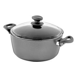 Saflon Titanium Nonstick 6-Quart Stock Pot with Tempered Glass Lid, 4mm Forged Aluminum with PFOA Free Coating from England