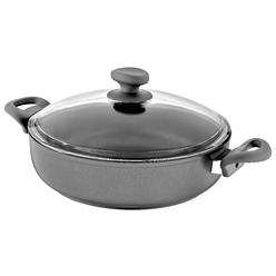 Saflon Titanium Nonstick 5-Quart Saute Use Pot with Tempered Glass Lid, 4mm Forged Aluminum with PFOA Free Coating from England