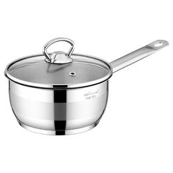 Safinox 18/10 Stainless Steel Tri-Ply Thermo Capsulated Bottom 1.5-Quart Sauce Pan w/ Glass Lid, Induction Ready Dishwasher Safe