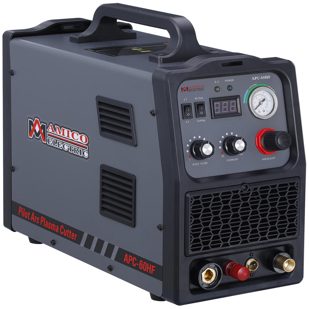 Amico Power APC-60HF, 60 Amp Non-touch Pilot Arc Air Plasma Cutter, 110/230V Dual Voltage, 4/5 inch Clean Cut