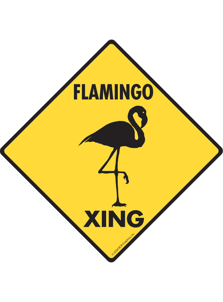 Flamingo Crossing Xing Sign New