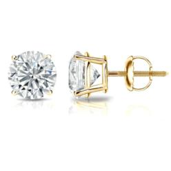 PJ Jewelry bonjour jewelry 14k Yellow Gold 1/4 Carat 4 Prong Solitaire Diamond Stud Earrings