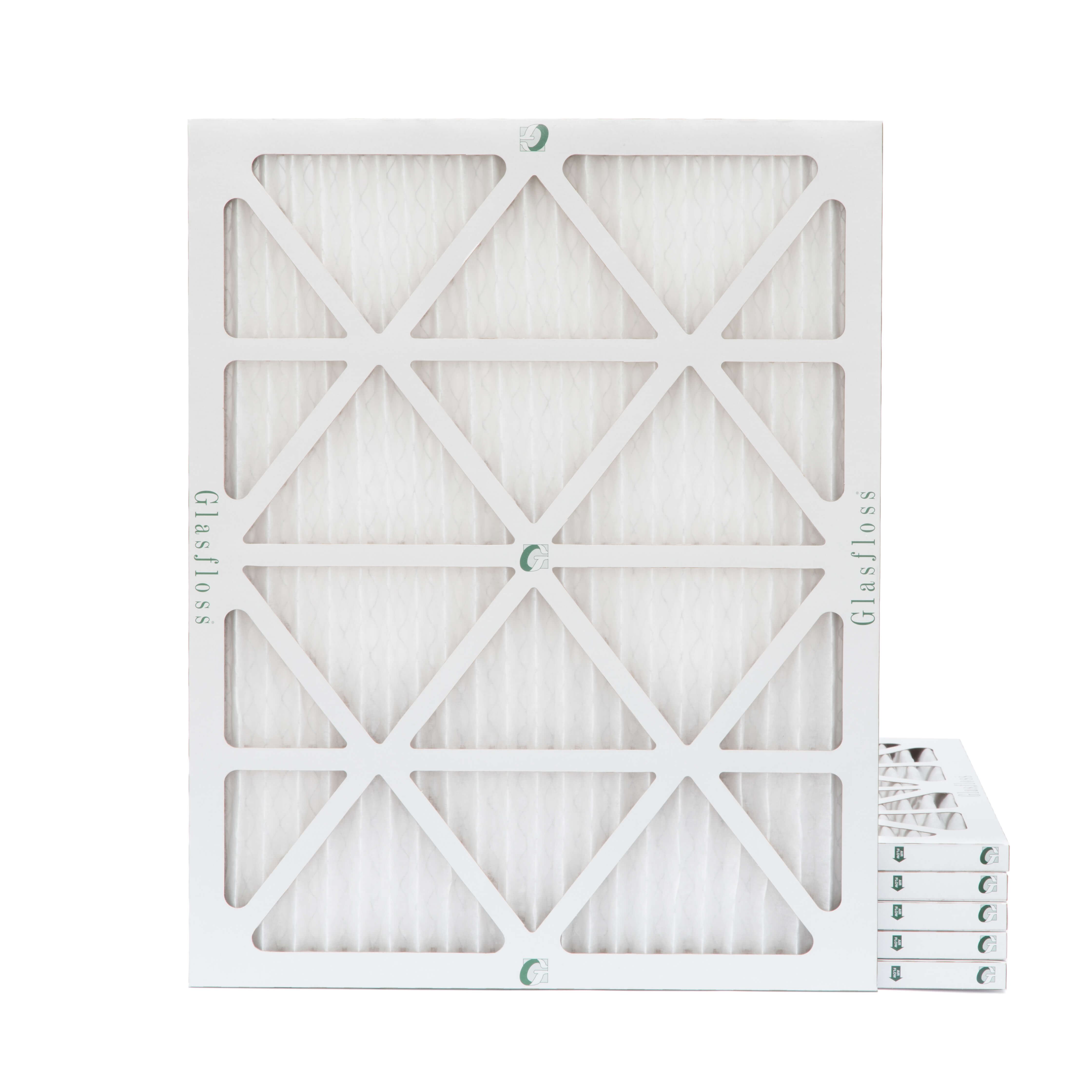 GLASFLOSS Glasfloss ZL 20X25X1 MERV 10 AC Furnace Air Filters. Box of 6. Actual  Size: 19-1/2 X 24-1/2 X 7/8