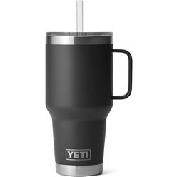 YETI Rambler 35 oz Straw Mug, Vacuum Insulated, Stainless Steel, Black