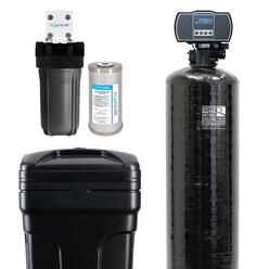Aquasure 64,000 Grains Water Softener w/Aquatrol Digital Head and 10" Sediment Triple Purpose Whole House Water Filter