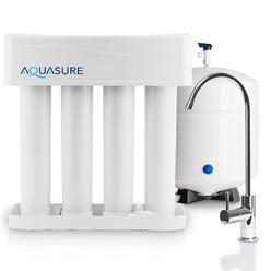 Aquasure Premier Advanced Reverse Osmosis Drinking Water Filtration System with Quick Twist Lock - 75 GPD with Chrome Faucet