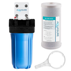 Aquasure Fortitude V Series | 10" High Flow Whole House 5 Micron Carbon Block Water Filter