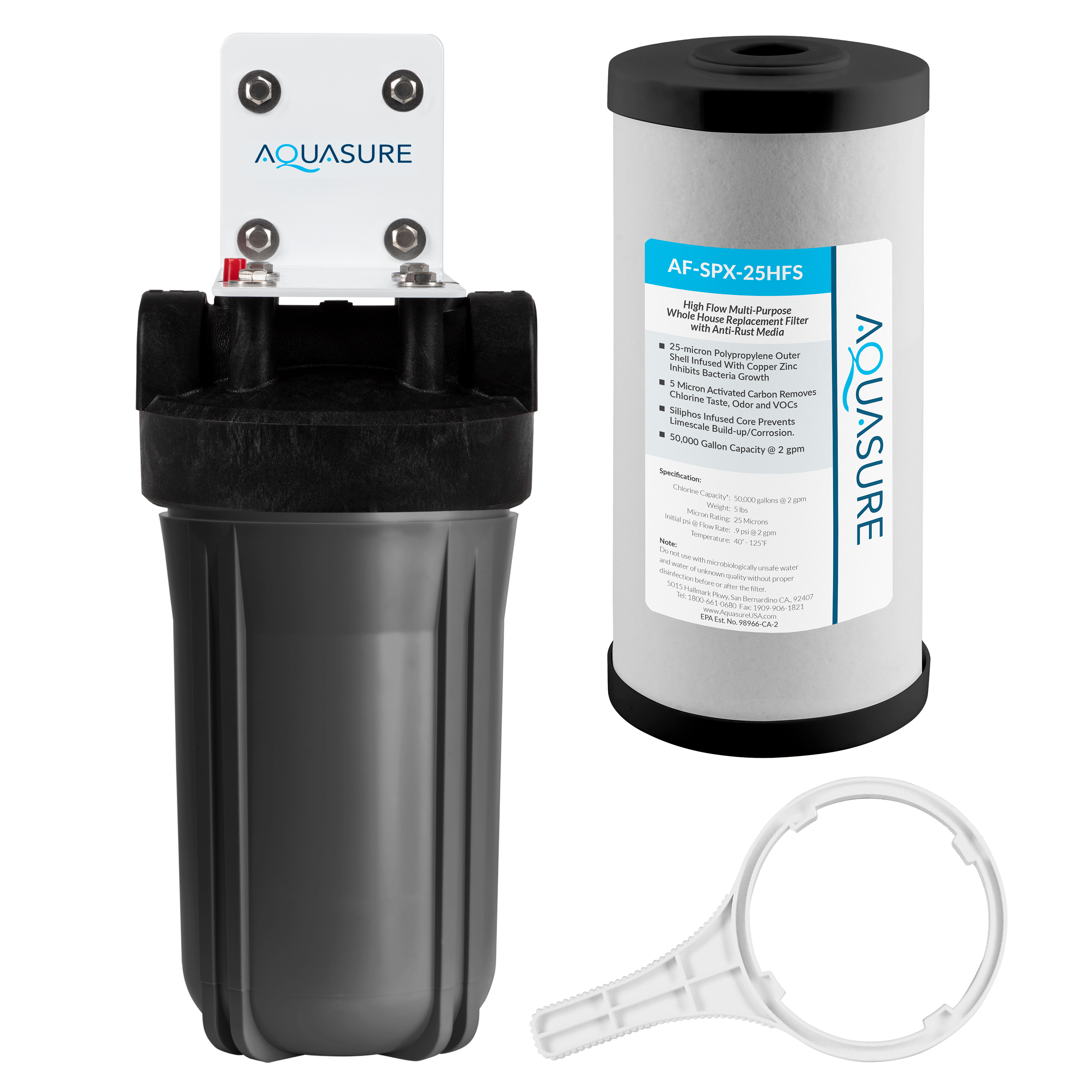 Aqua Crest 3-Pack Under Sink Water Filters - NSF 42 Certified Replacement For 3m Filtrete 3us Af01 867285