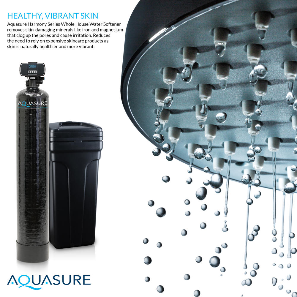 Aquasure 32,000 Grains Water Softener w/Aquatrol Digital Head and 10" Sediment Triple Purpose Whole House Water Filter