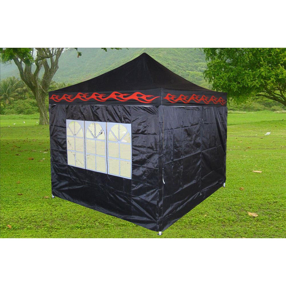Delta canopy 10x10 E Model Black Flame - Pop up 4 Wall Canopy Party Tent Gazebo Ez - By DELTA Canopies