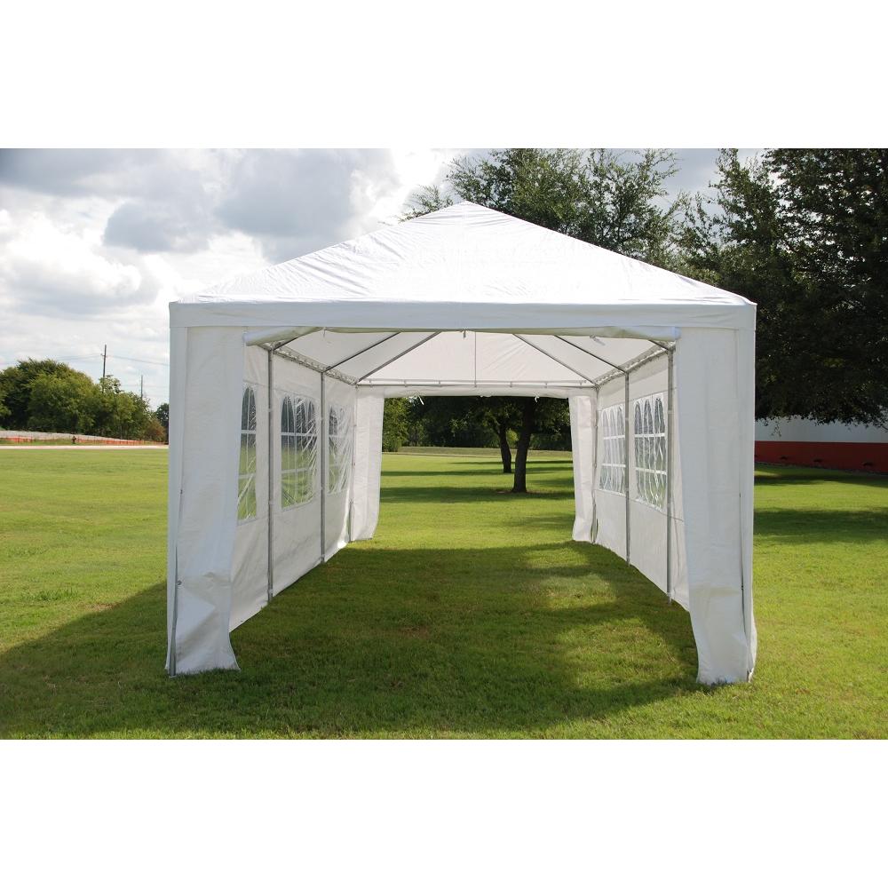 Delta canopy 10'X30' Wedding Party Tent Gazebo with Metal Connectors - White - WDMT1030 / By DELTA Canopies