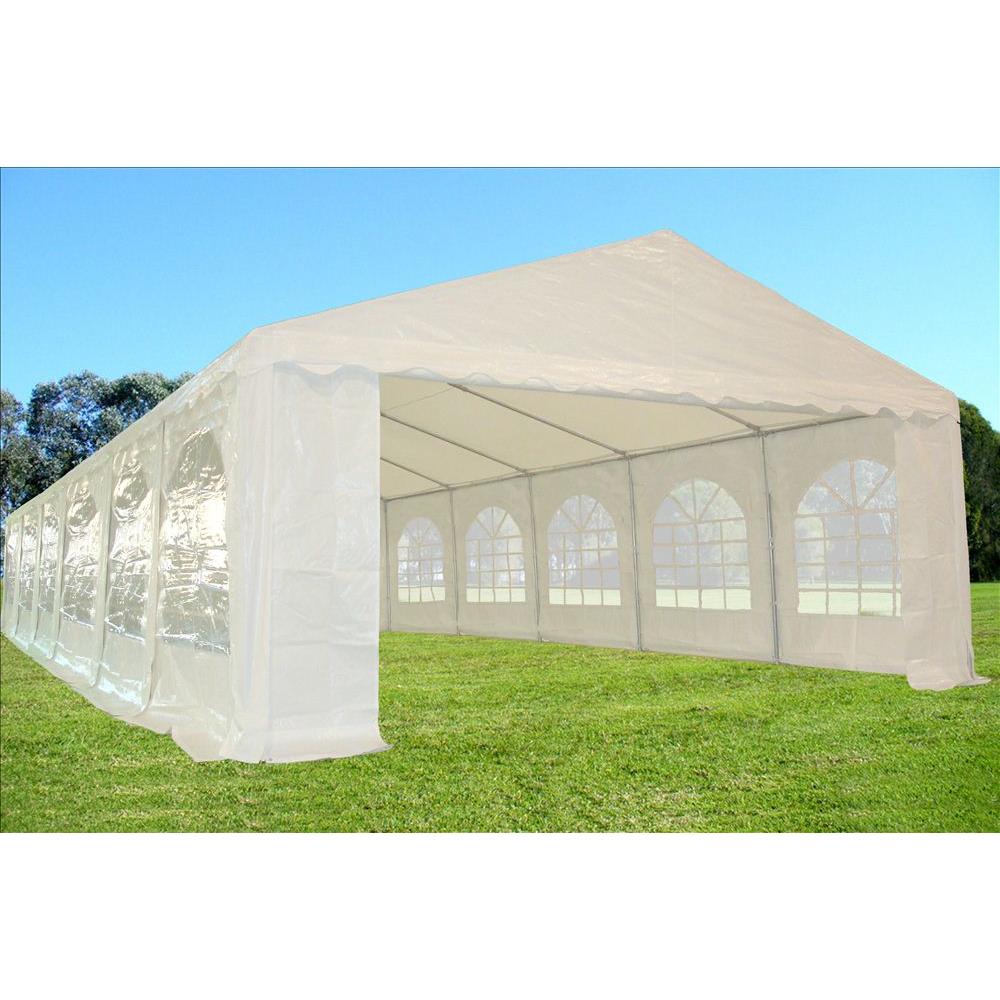 Delta canopy 40'x16' Heavy Duty PE Party Wedding Tent Canopy Carport White