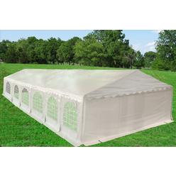 Delta canopy 40'x20' PE Party Tent White -Heavy Duty Wedding Canopy Carport Shelter