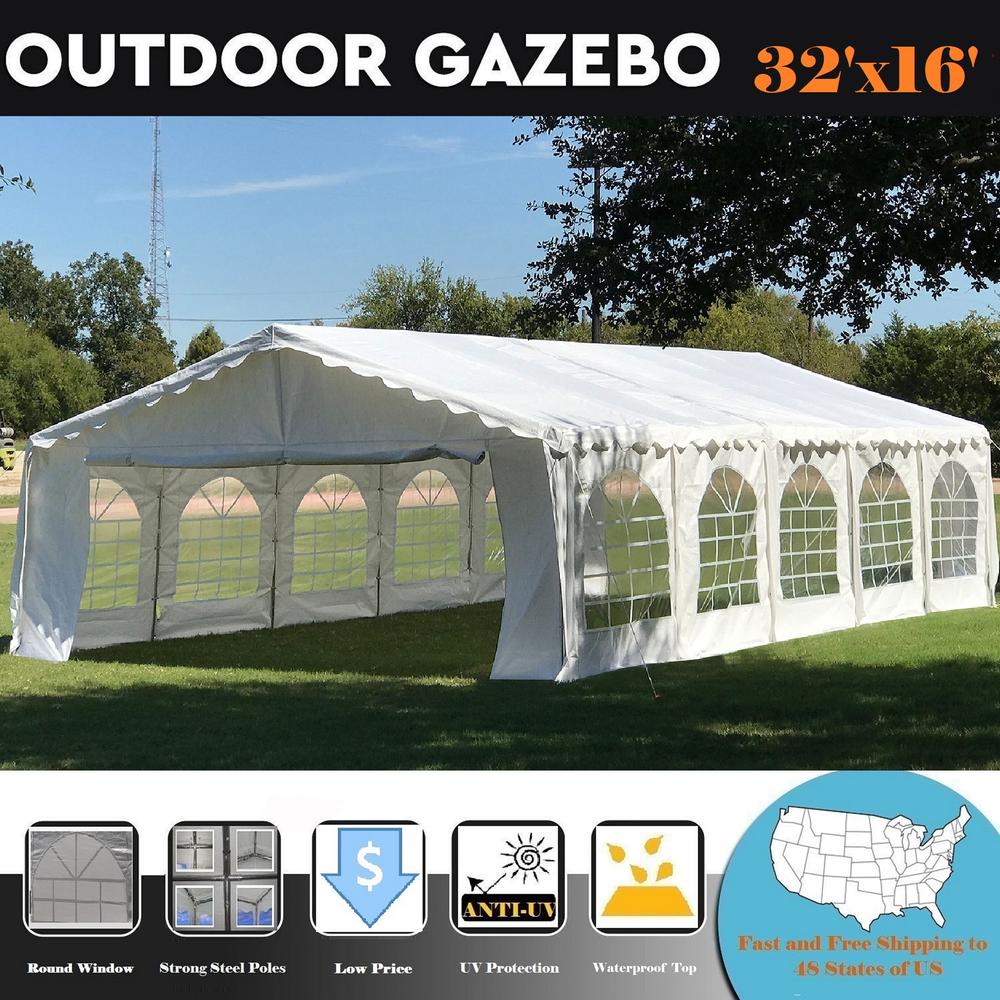 Delta canopy 32'x16' Budget PE Party Tent - Heavy Duty Wedding Canopy Gazebo Carport - By DELTA Canopies