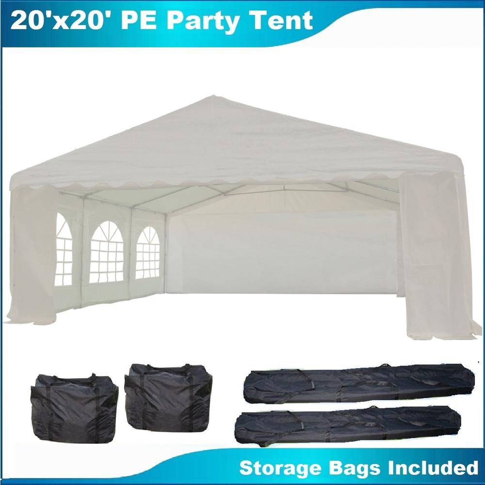 Delta canopy 20'x20' PE Wedding Party Tent Canopy Carport White