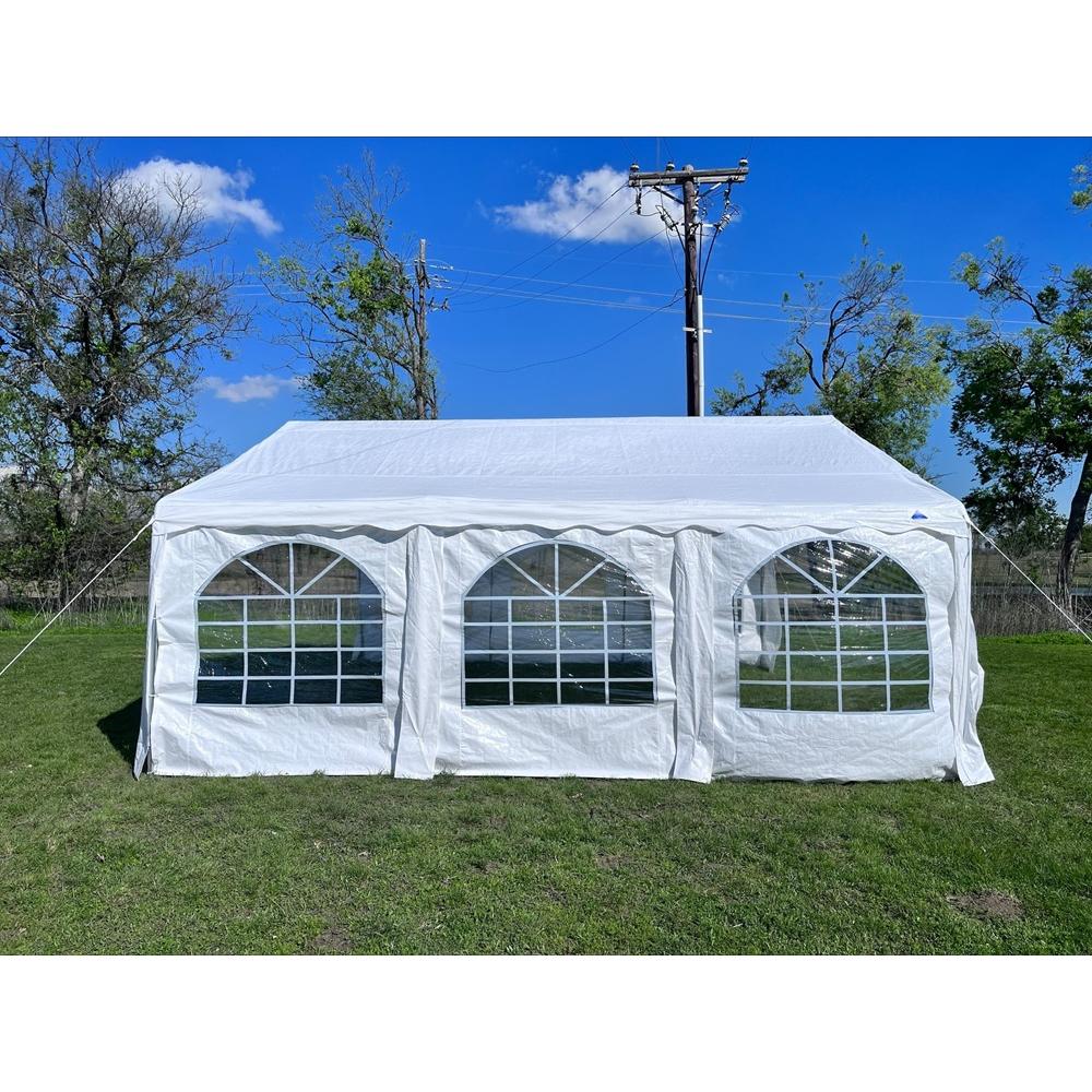 Delta canopy DELTA Canopies 20'x20' Budget PE Party Tent - Heavy Duty Wedding Canopy Gazebo Carport - B Model