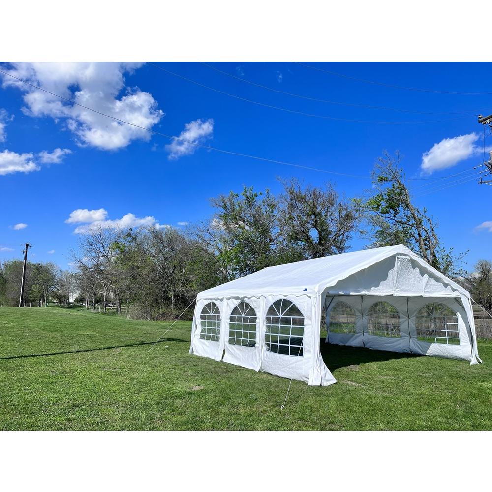 Delta canopy DELTA Canopies 20'x20' Budget PE Party Tent - Heavy Duty Wedding Canopy Gazebo Carport - B Model