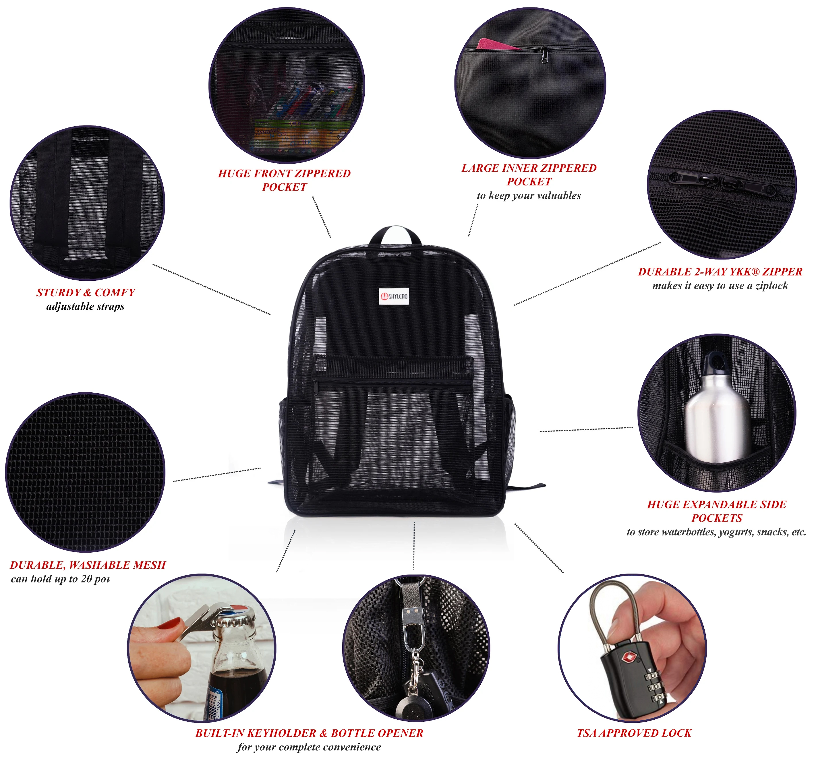 xl mesh backpack