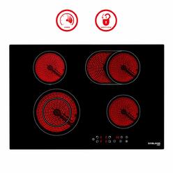 Electric Stove Top Range Round Burner Covers Night Shift Design Set of 4 NEW