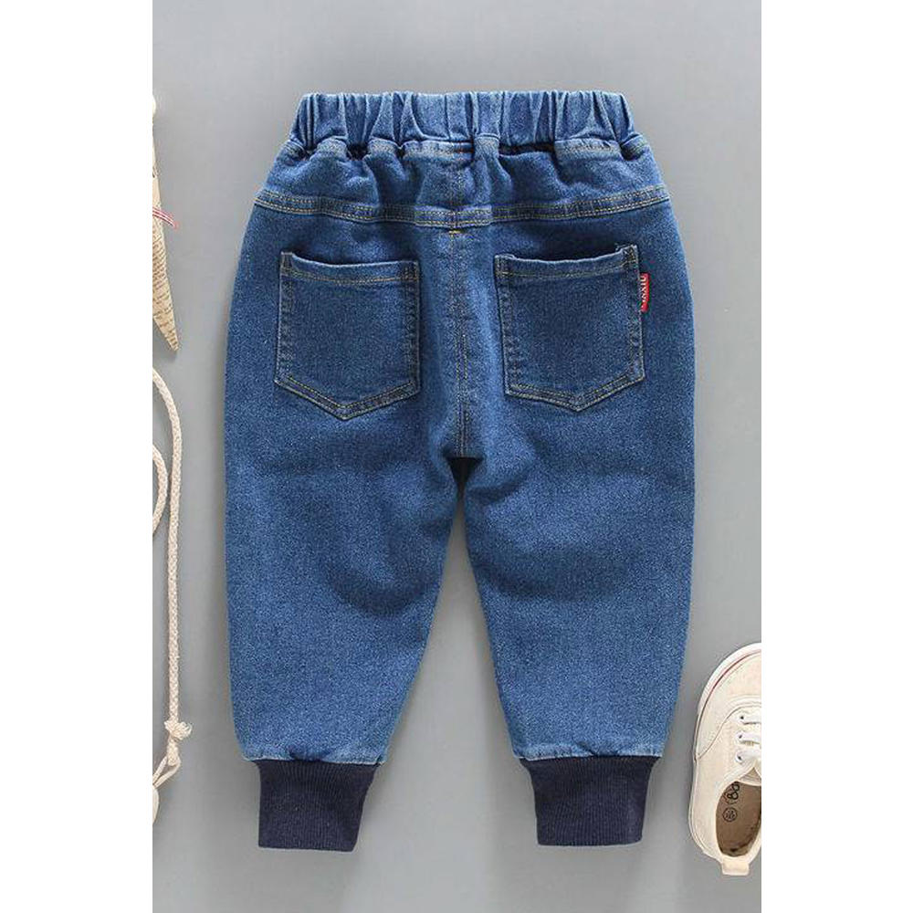 Zara Beez Toddler Girls Pocket Styling Elasticated Waist Solid pattern Flexible Denim Bottom