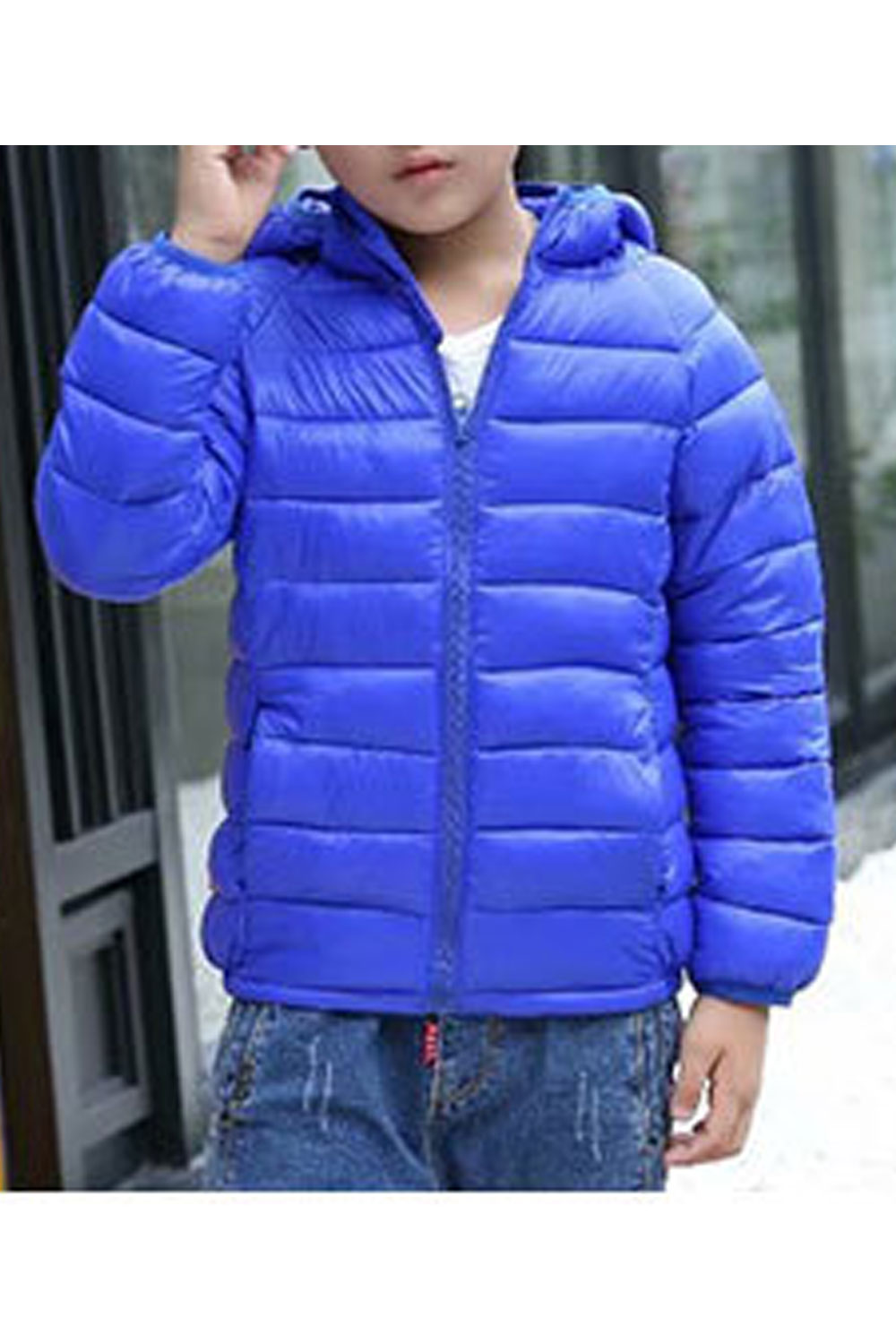 Zara Beez Kids Boys Lightweight Superb Solid Colored Long Sleeve Hooded Neck Easy Zipper Closure Warm Casual Padded Jacket
