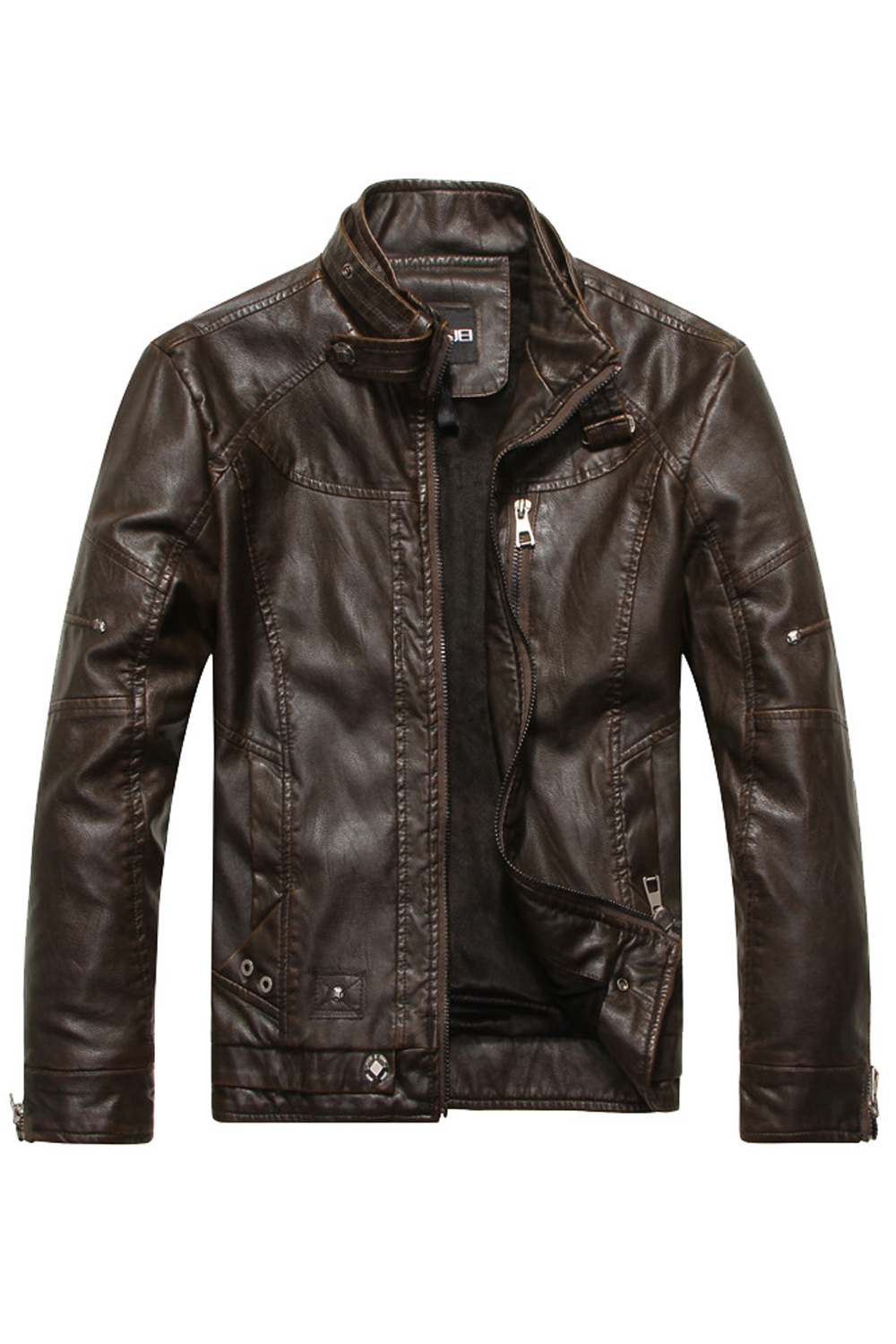 Zara Beez Men Stylish Long Sleeve Leather JacketMen Stylish Long Sleeve Leather Jacket
