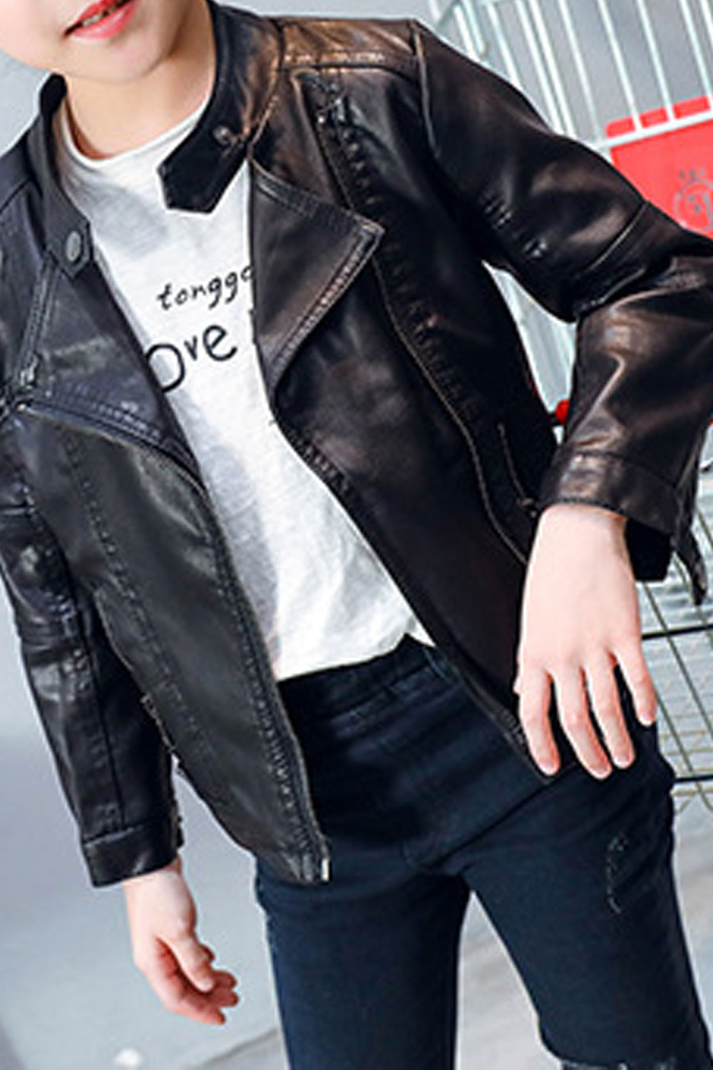 zara girls leather jacket