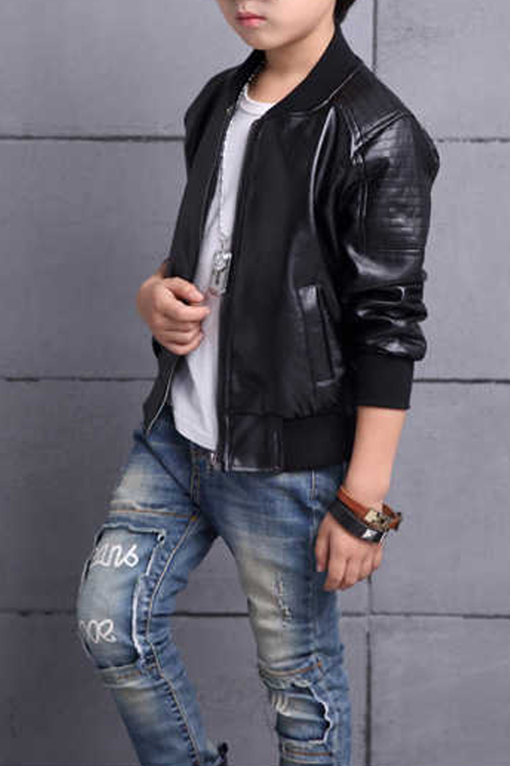 zara youth leather jacket