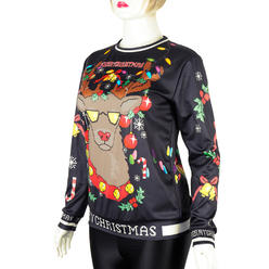 Zara Beez Women Reindeer Printed Christmas Sweatshirt