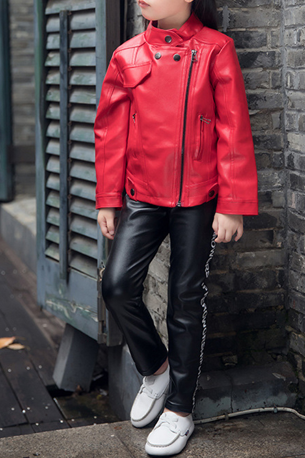 zara girls leather jacket