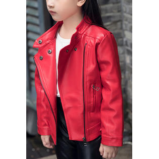 Zara girls leather on sale jacket