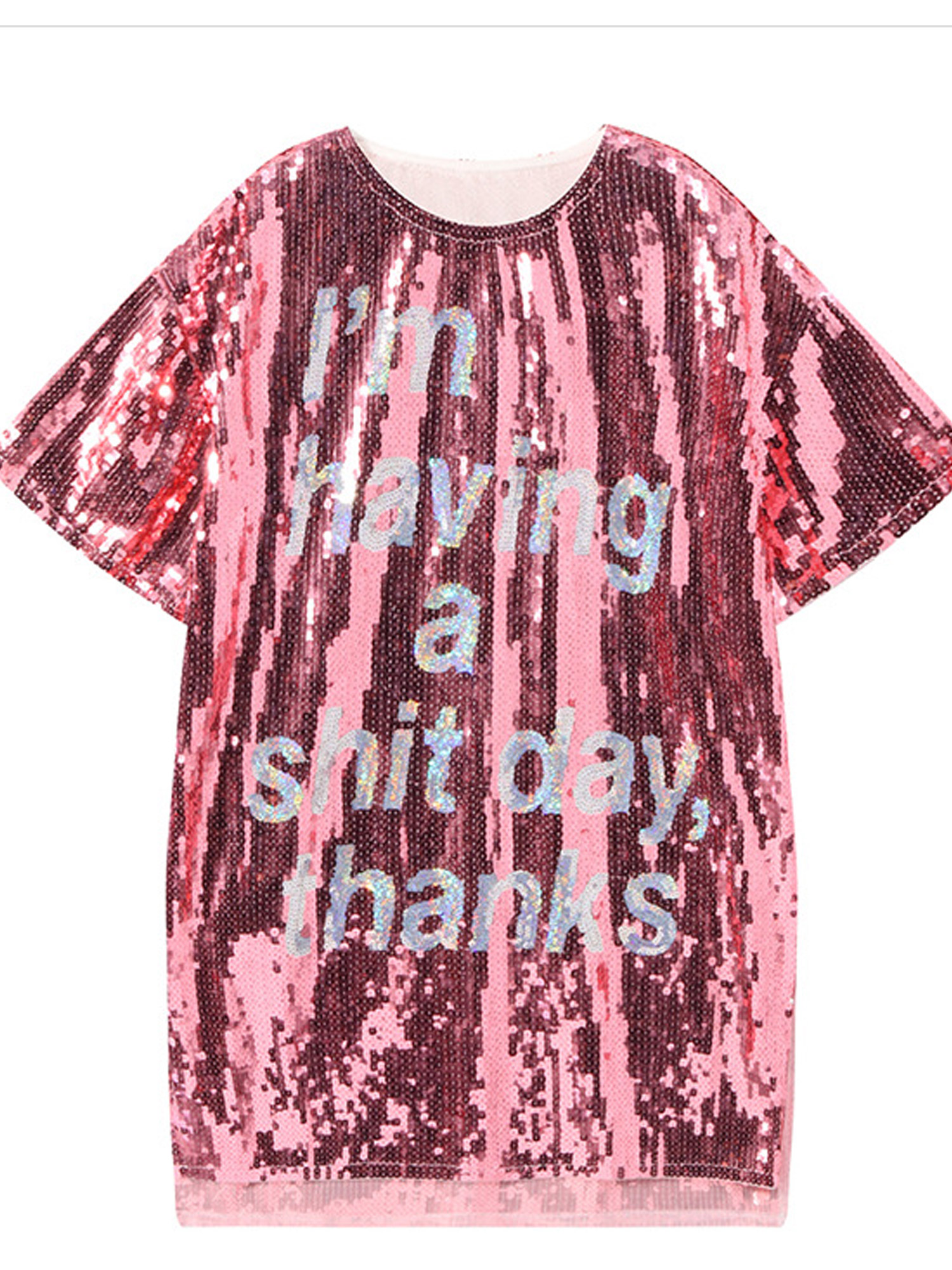 zara sequin t shirt dress