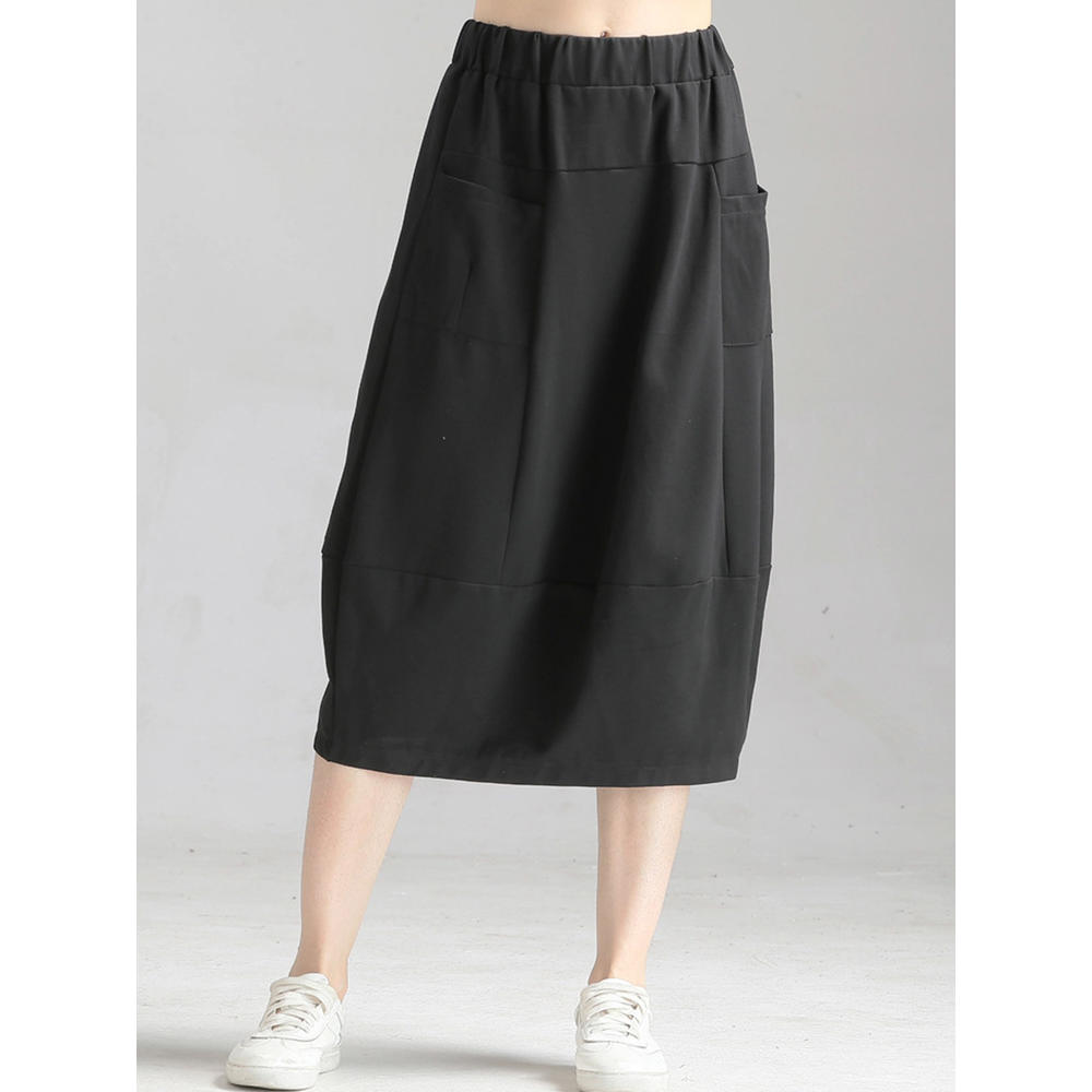 Zara Beez Women Comfortable Elastic Waist Loose Skirt