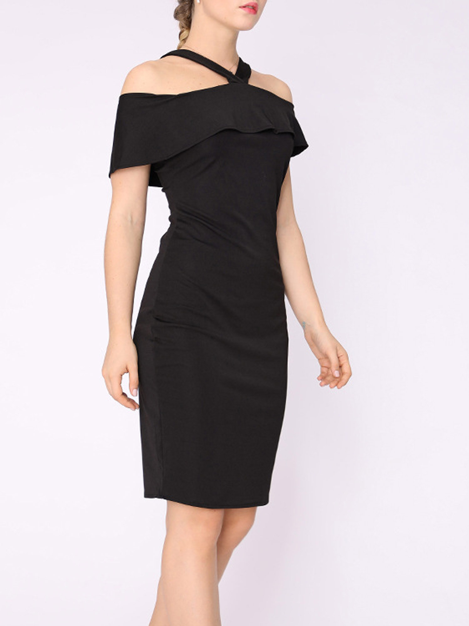 zara cold shoulder dress