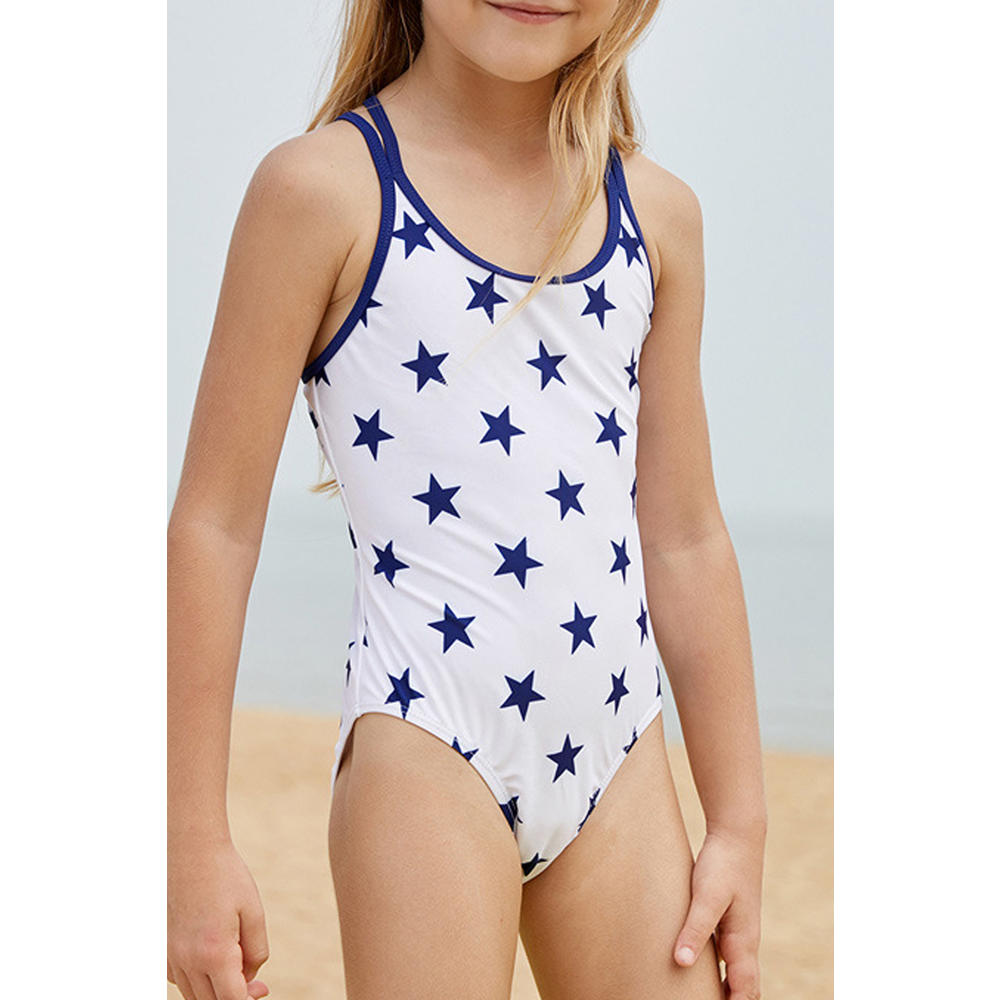 Zara Beez Kids Girls One Piece Multi Straps Printed Swimwear
