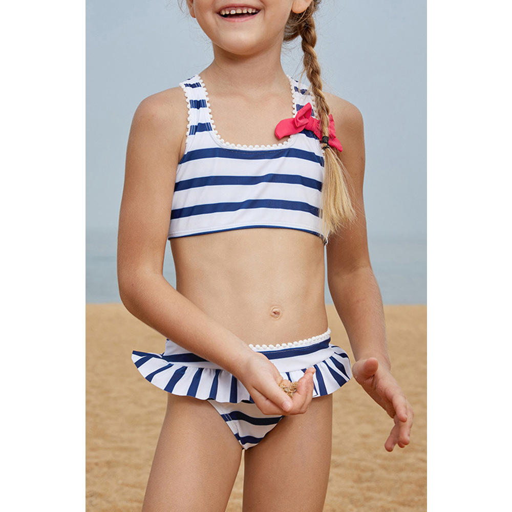 Zara Beez Kids Girls Comfortable Striped Bathing Suit