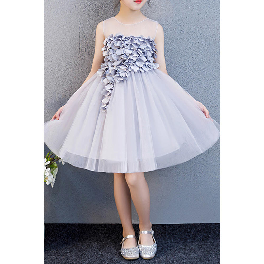 Zara Beez Kids Girls Tiny Flowers Pleated Wedding Party Dress