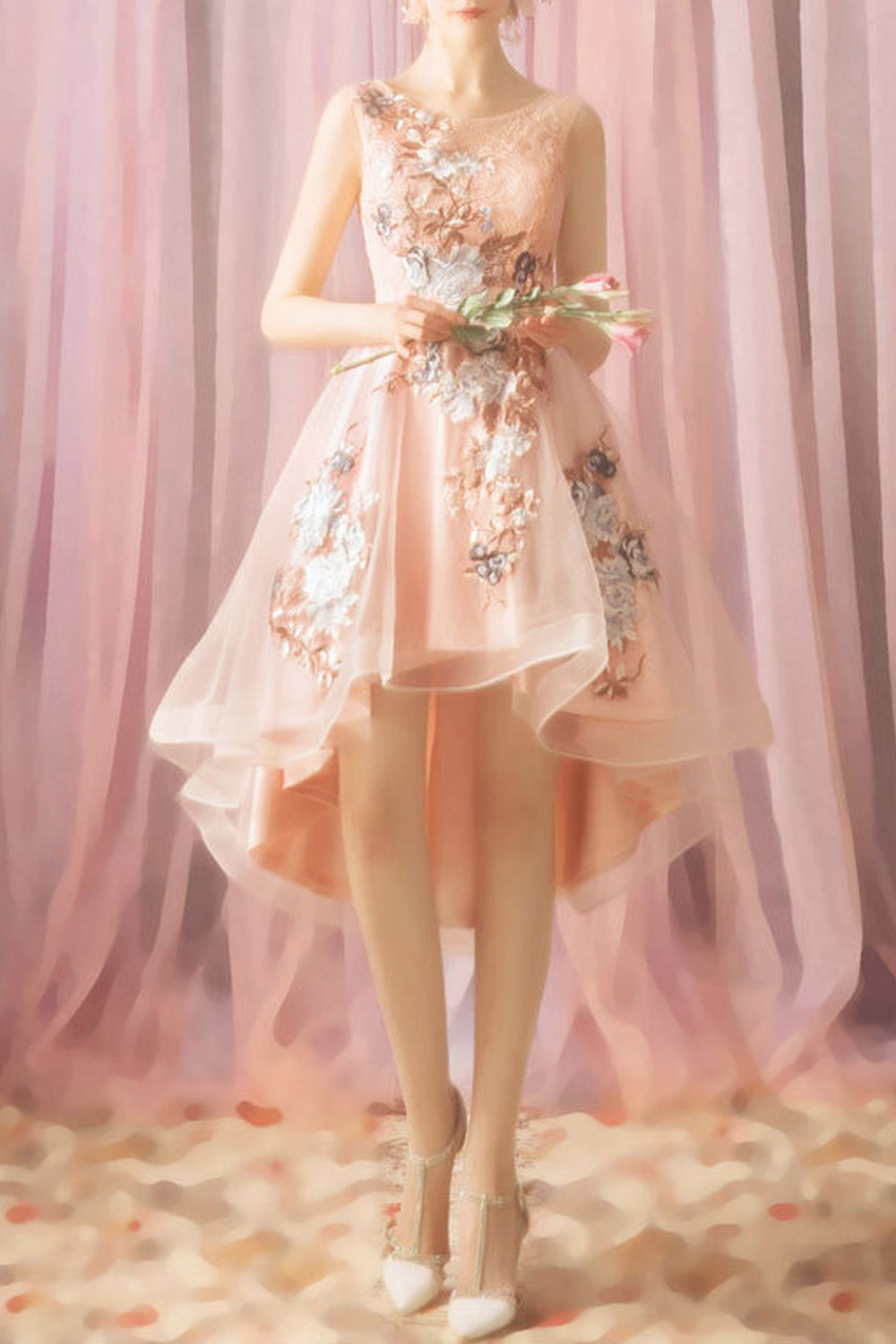 zara pink lace dress