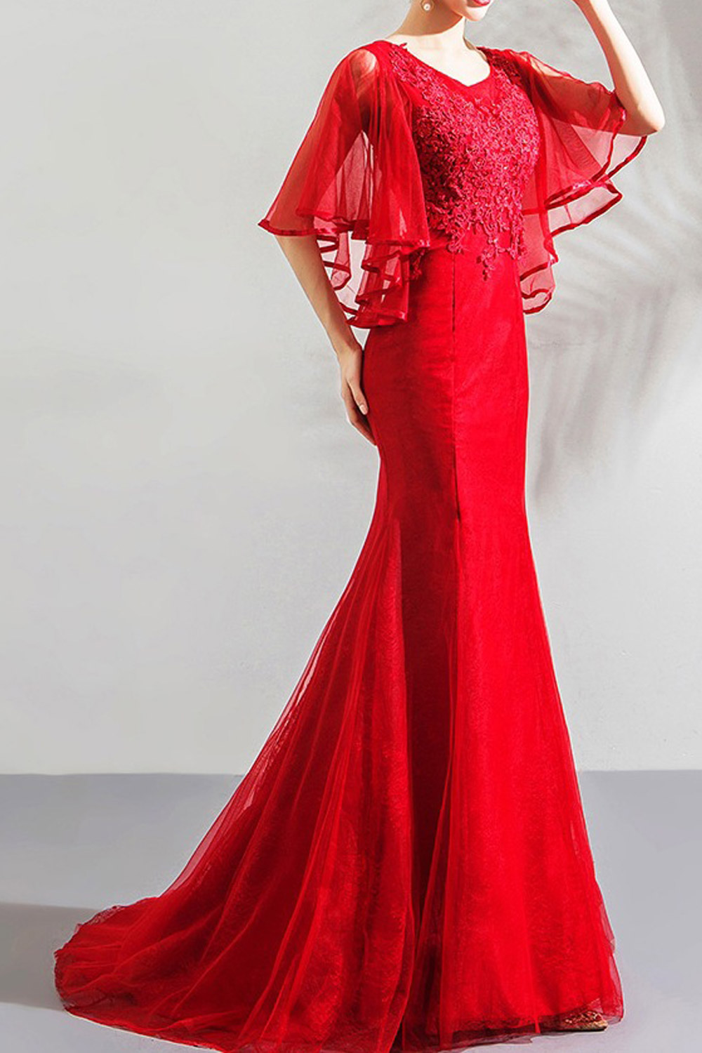 Dress with shawl style clearance