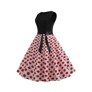 open lace back dress Black dress with white polka dots KIMATHIE red Hippocampe