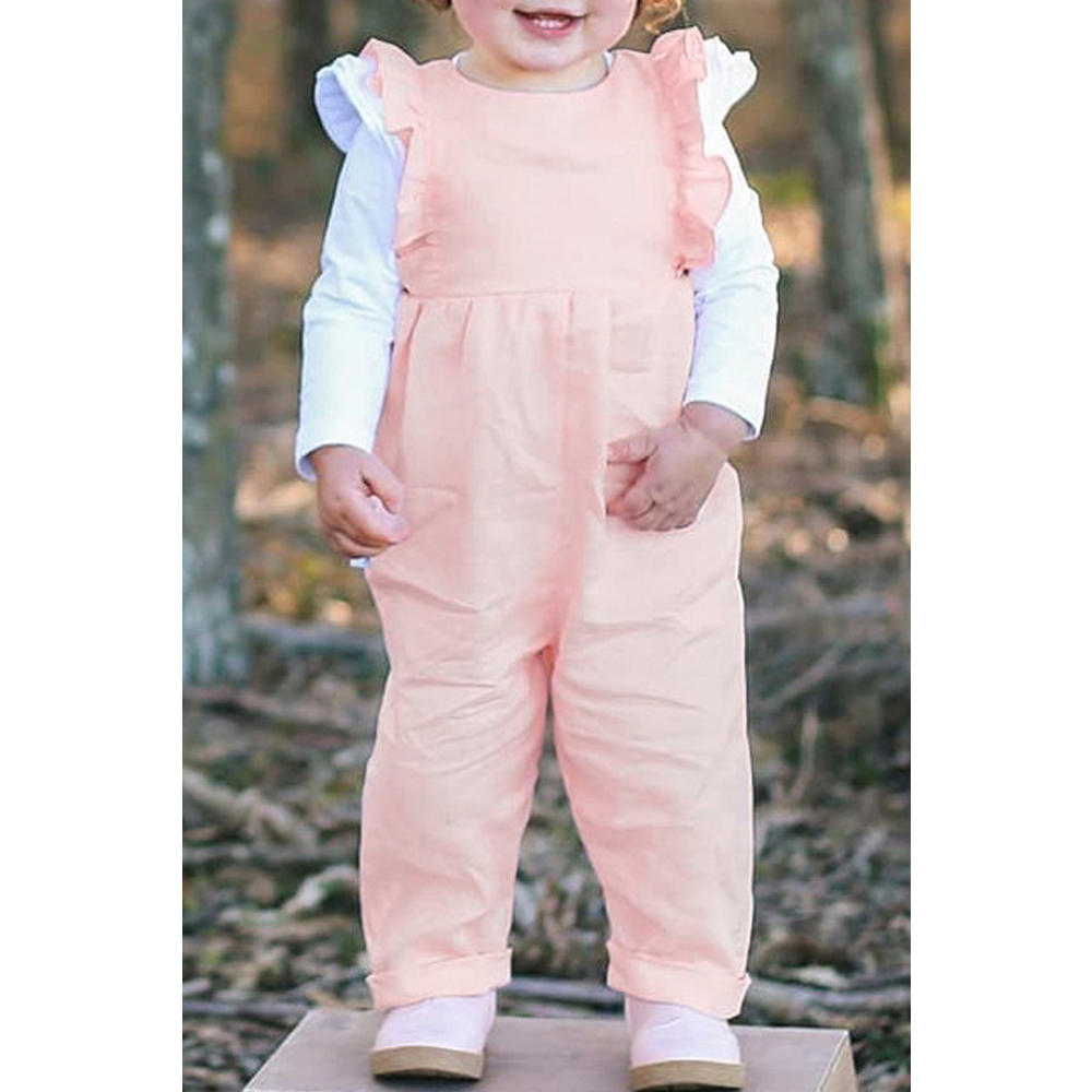 Zara Beez Toddler Baby Girls Ruffled Sleeve Comfortable Jumpsuit