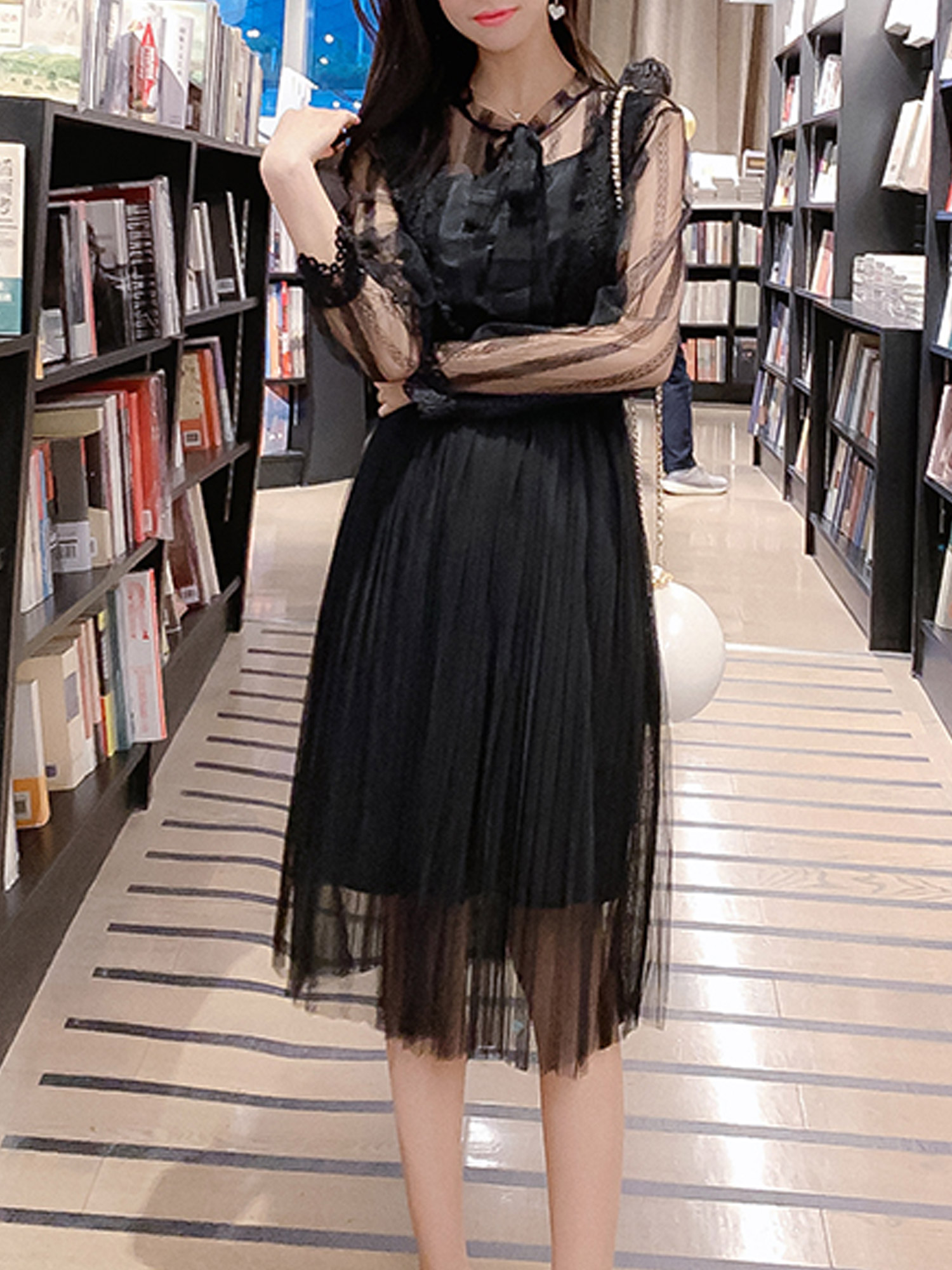 zara long sleeve lace dress