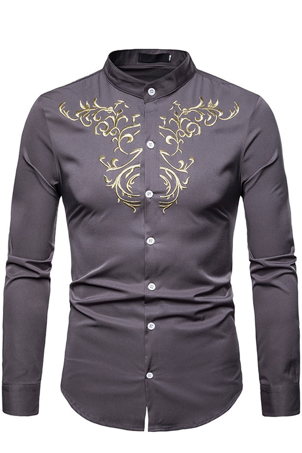 B91xZ Shirts for Men Male Summer Casual Top Shirt Embroidery Edge