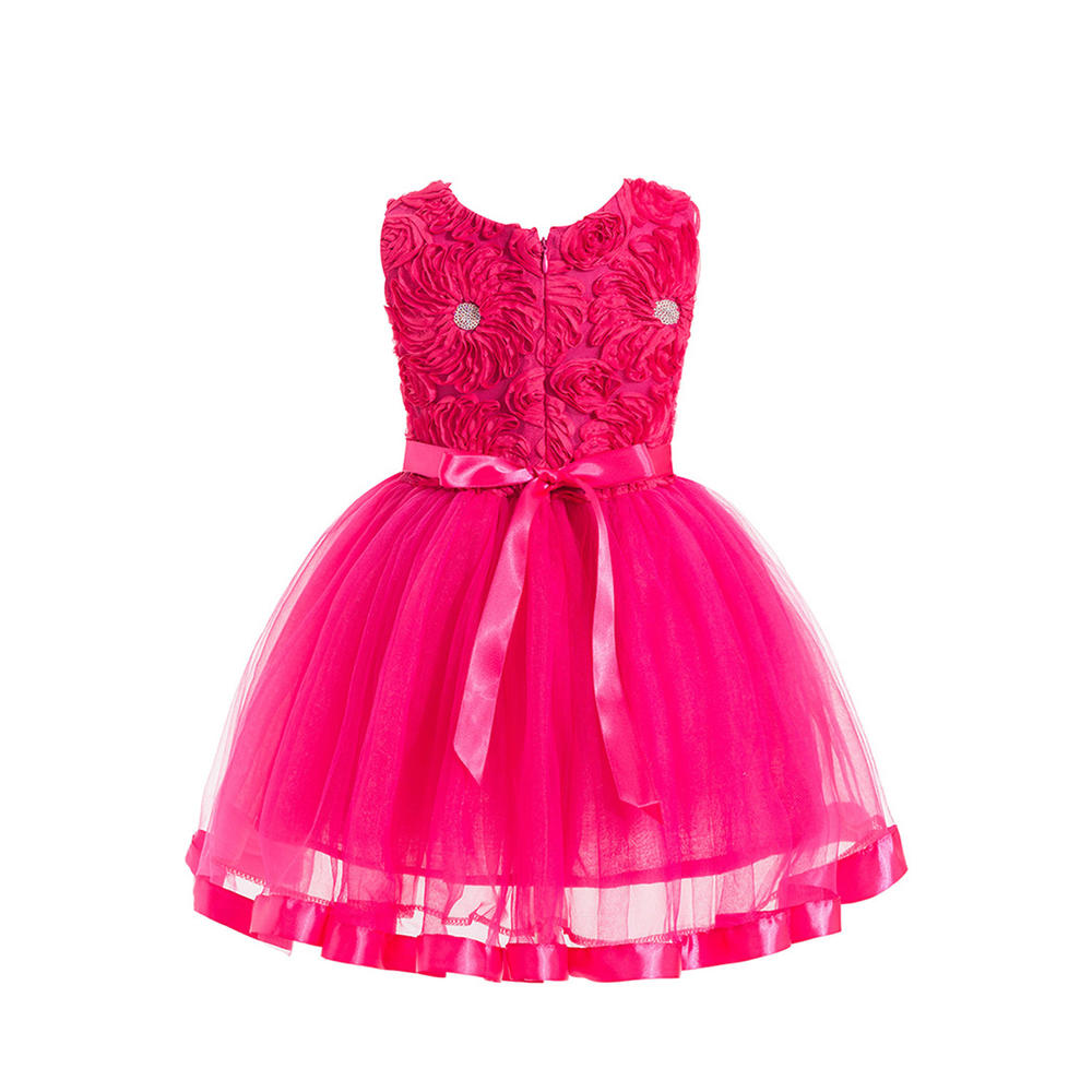 Zara Beez Kids Girls Flower Bust Beautiful Bow Dress