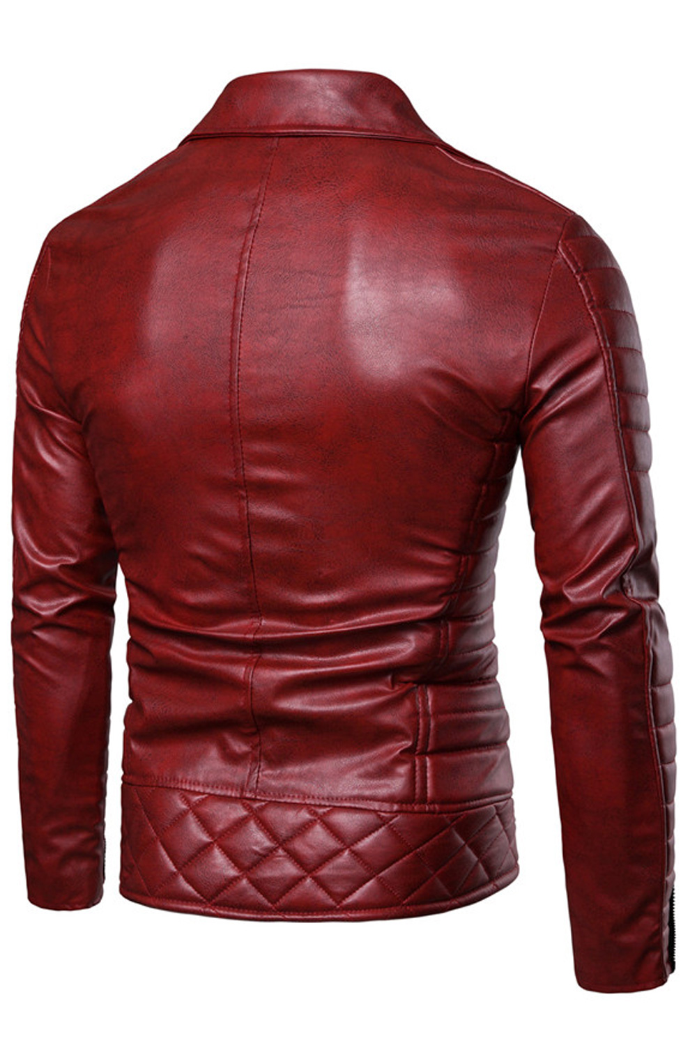 Zara Beez Men Collar Neck Slim Zipper Leather Jacket