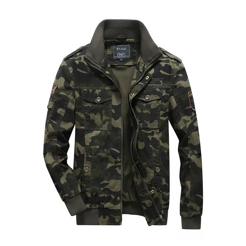 Warehouse Faial Alienation Zara Beez Men Fashionable Camouflage Bomber Jacket