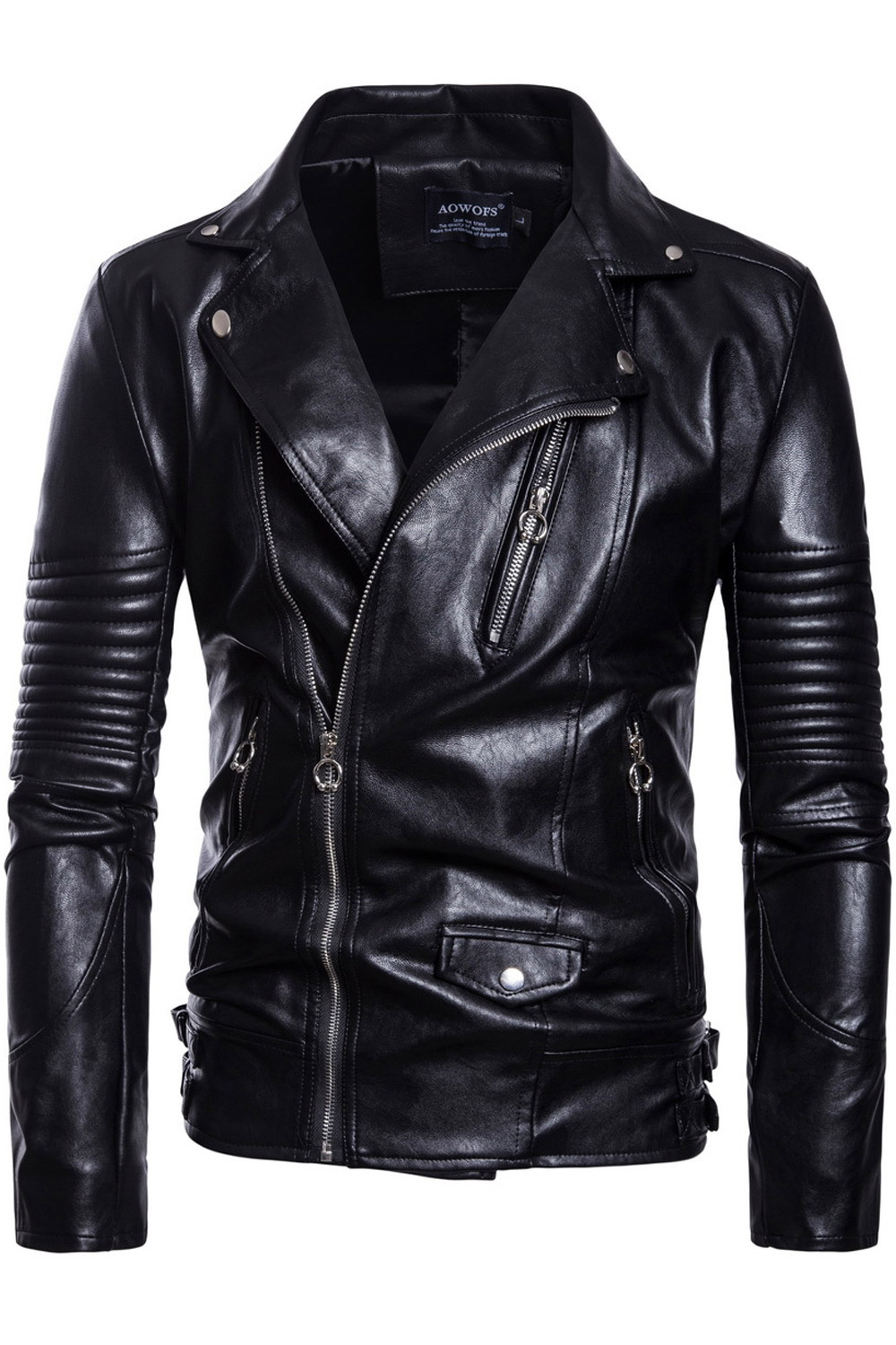 zara black leather jacket mens