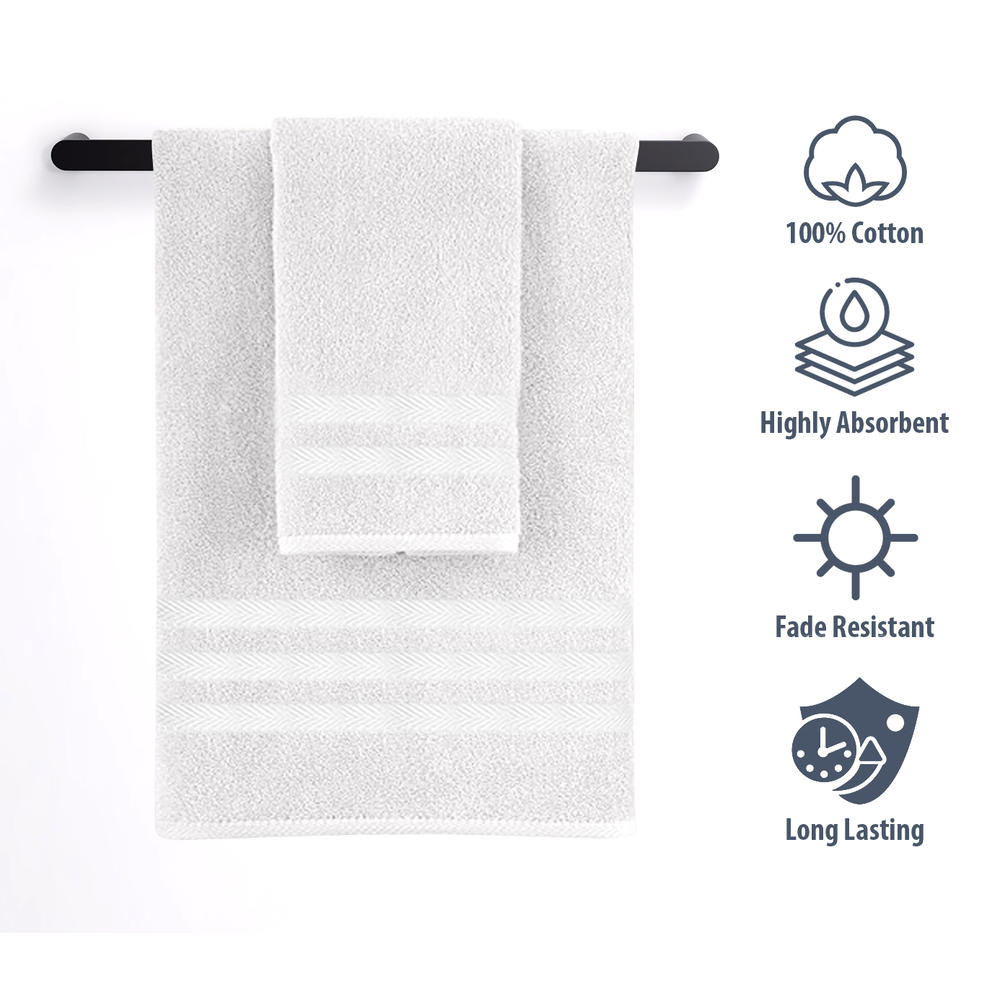 Home Sweet Home Dream Inc 100% Cotton 6-Piece Towel Set - Absorbent and Fade Resistant Bath Towels Set